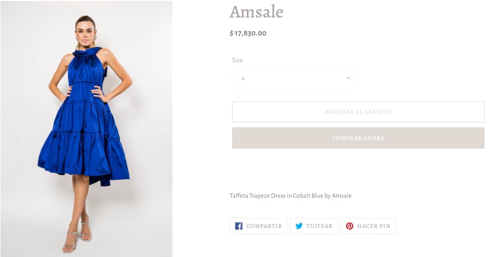 Vestido de Mariana Rodríguez para el desfile militar