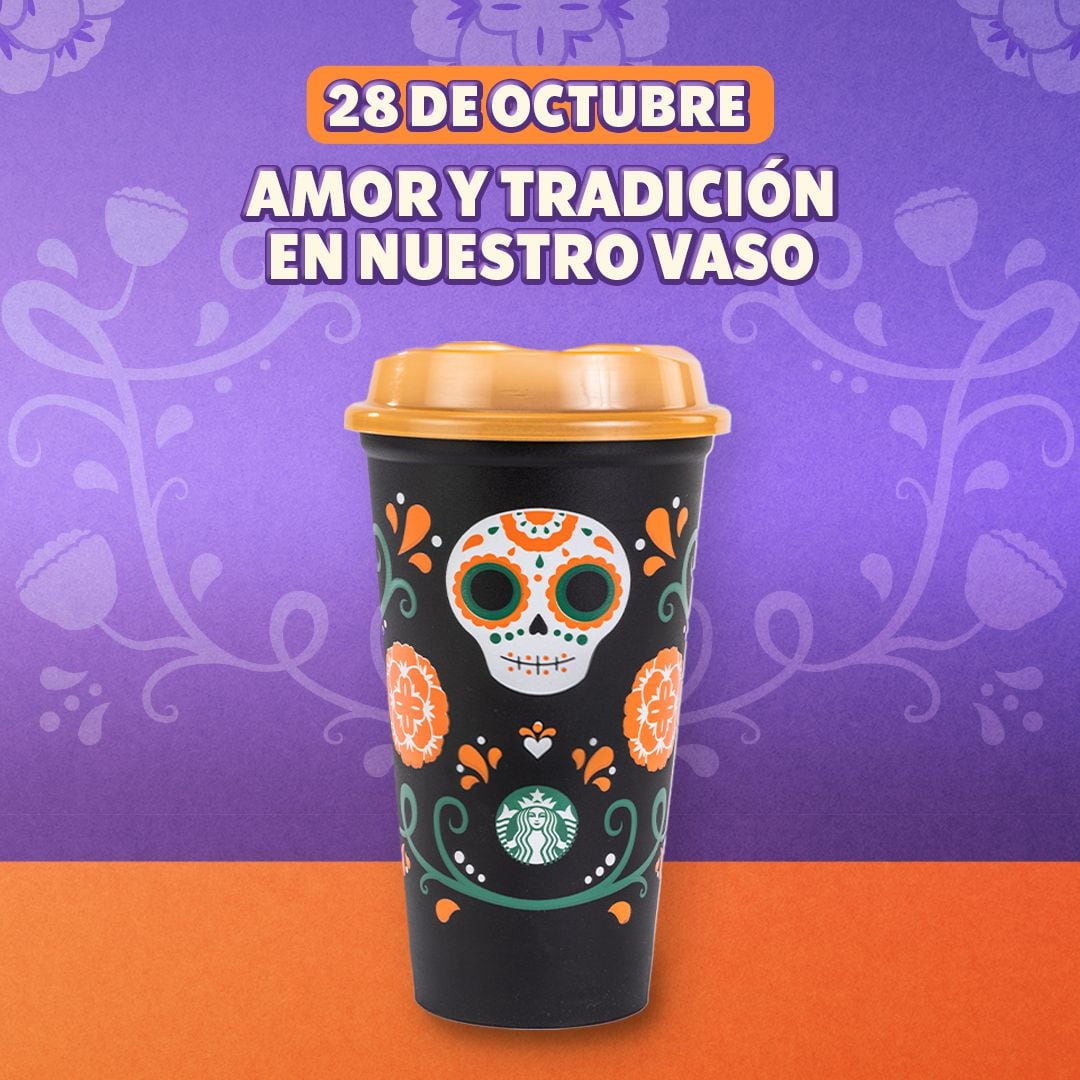 Vaso Día de Muertos en Starbucks