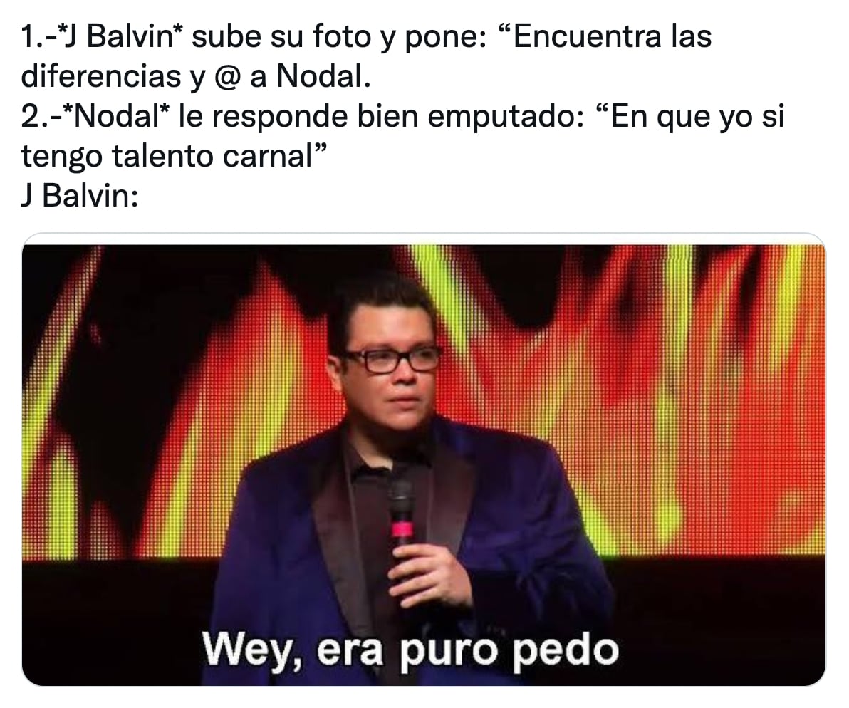 Meme J Balvin y Christian Nodal