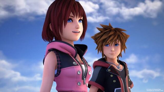 Sora y Kairi en Kingdom Hearts III Re:Mind