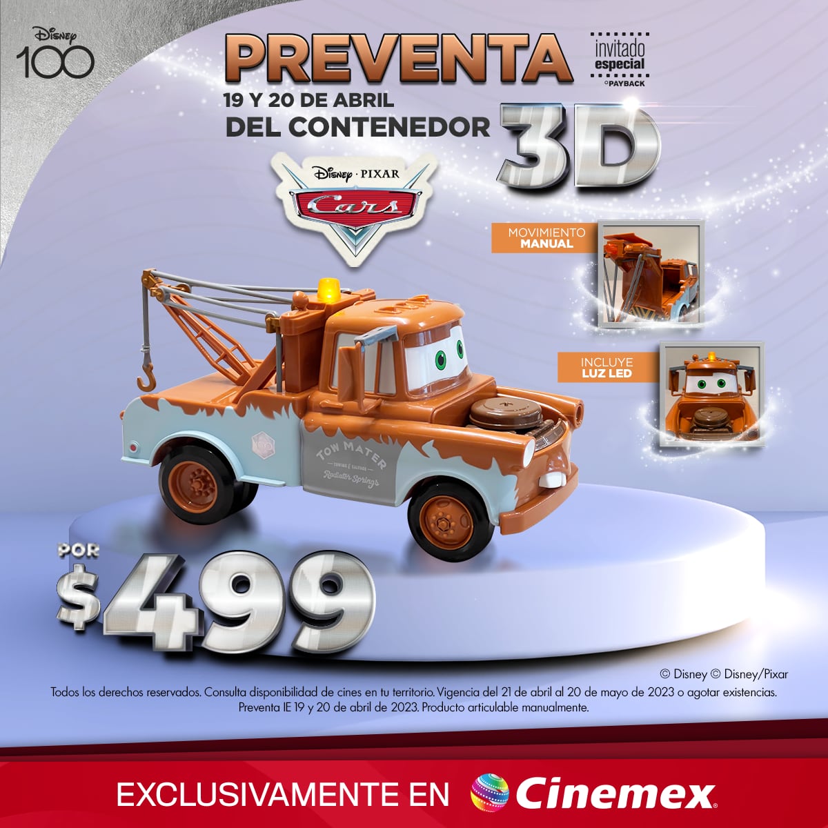 Palomera de Disney abril en Cinemex