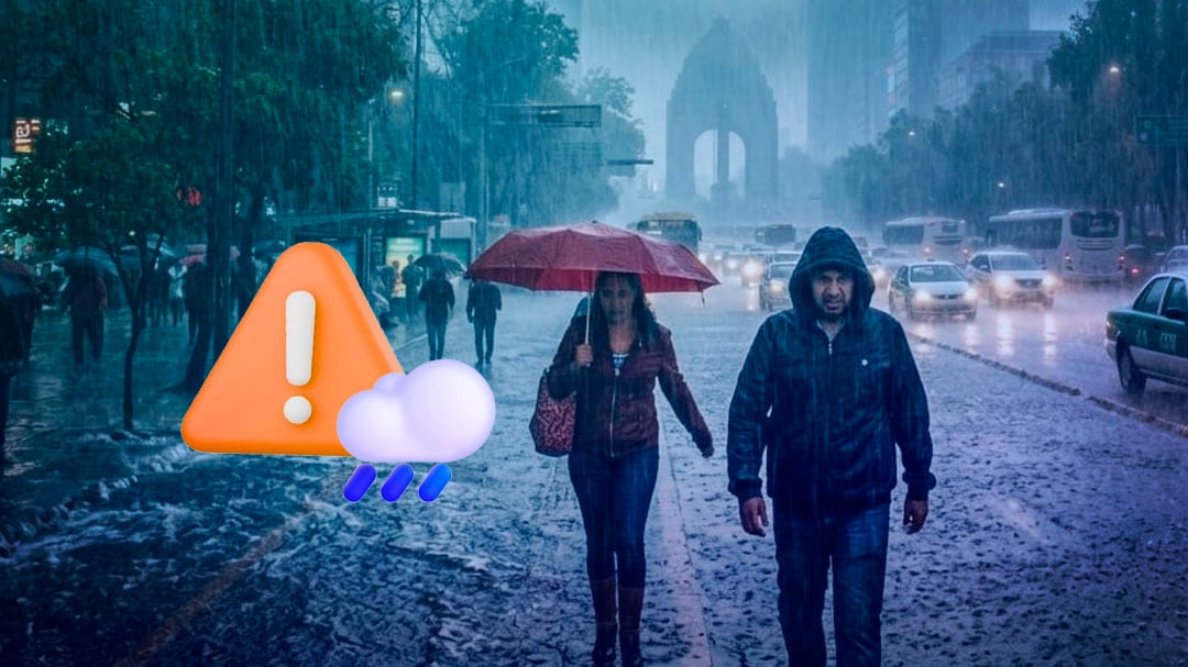 Activan alerta naranja por fuertes lluvias en la CDMX para el 9 de agosto