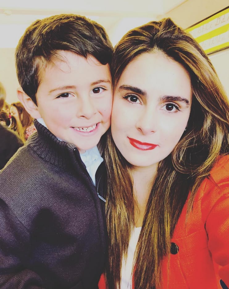 Araceli Peraza con su hijo.