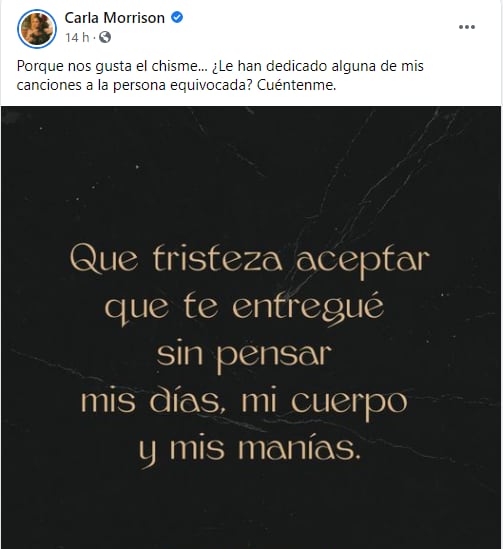 Carla Morrison arma el chisme con sus seguidores.