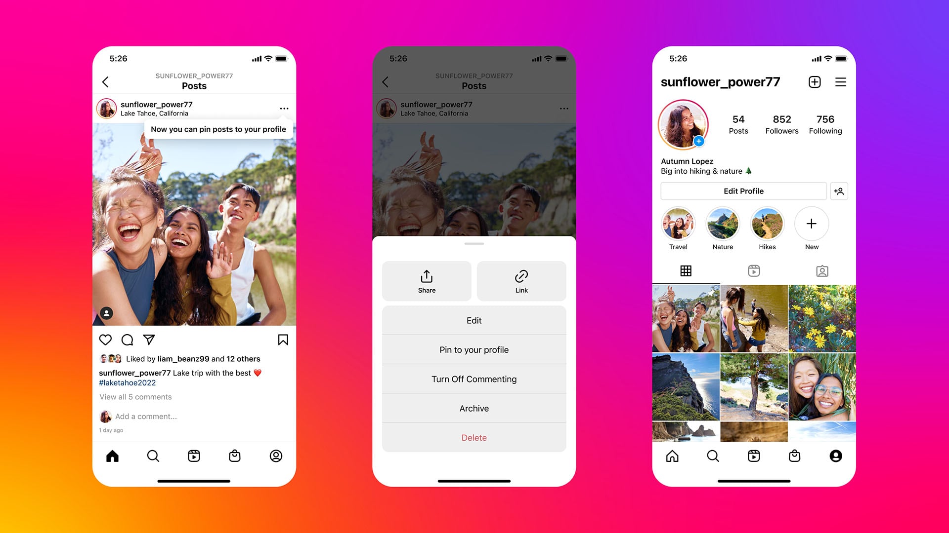 Instagram dejará fijar publicaciones en la parte superior de cada perfil