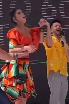 Esmeralda Ugalde recibe golpe de El Chino en Venga La Alegría.