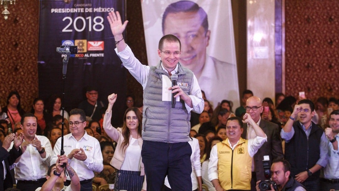 Ricardo Anaya en su campaña presidencial