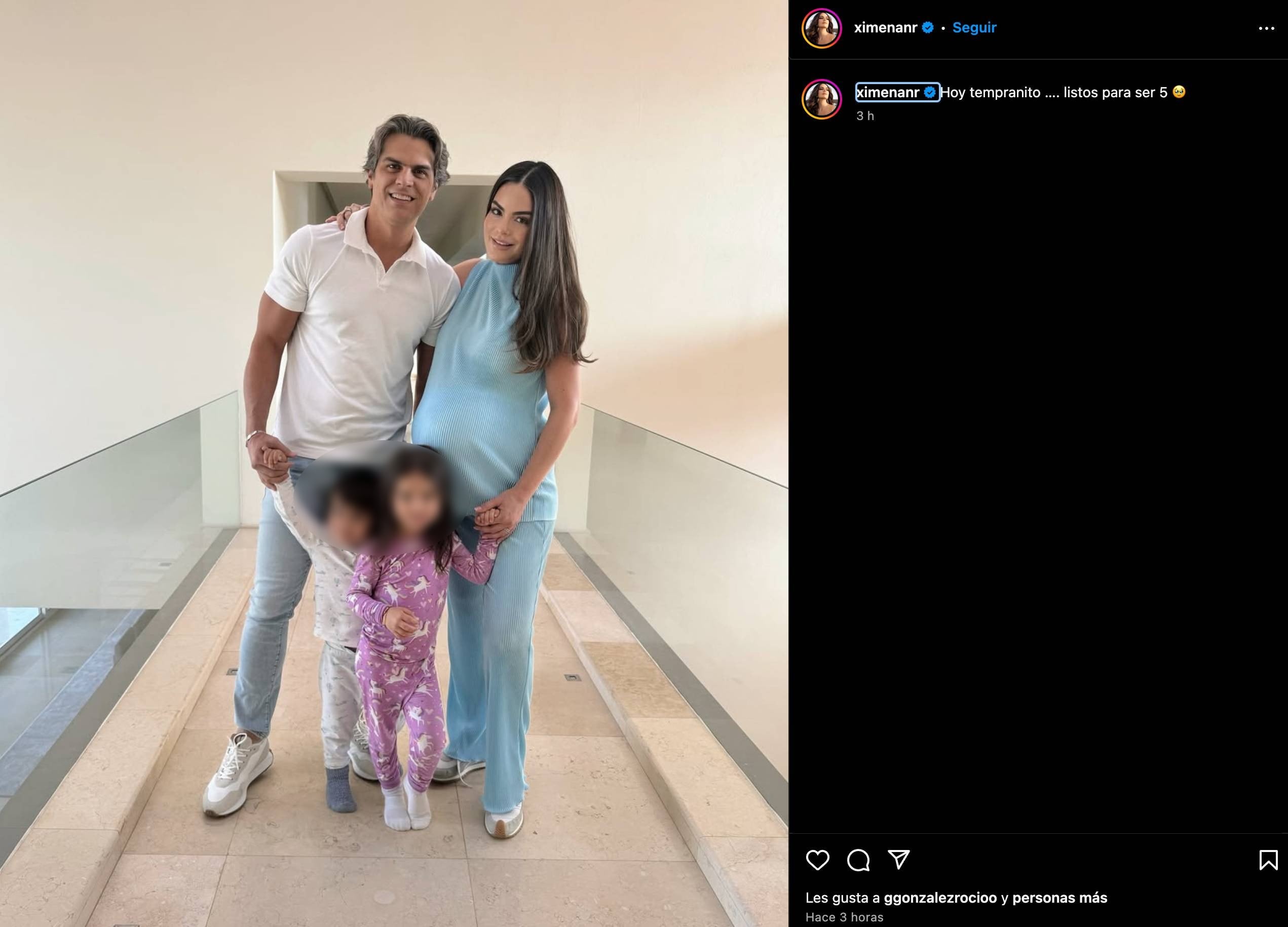 Ximena Navarrete anunció la llegada de su bebé desde muy temprano