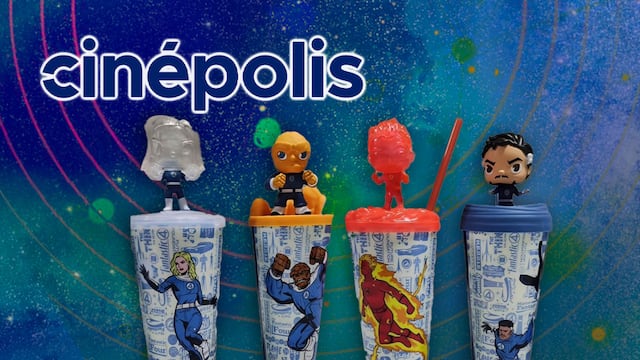 Vasos de Los 4 Fantásticos: Primeros Pasos en Cinépolis