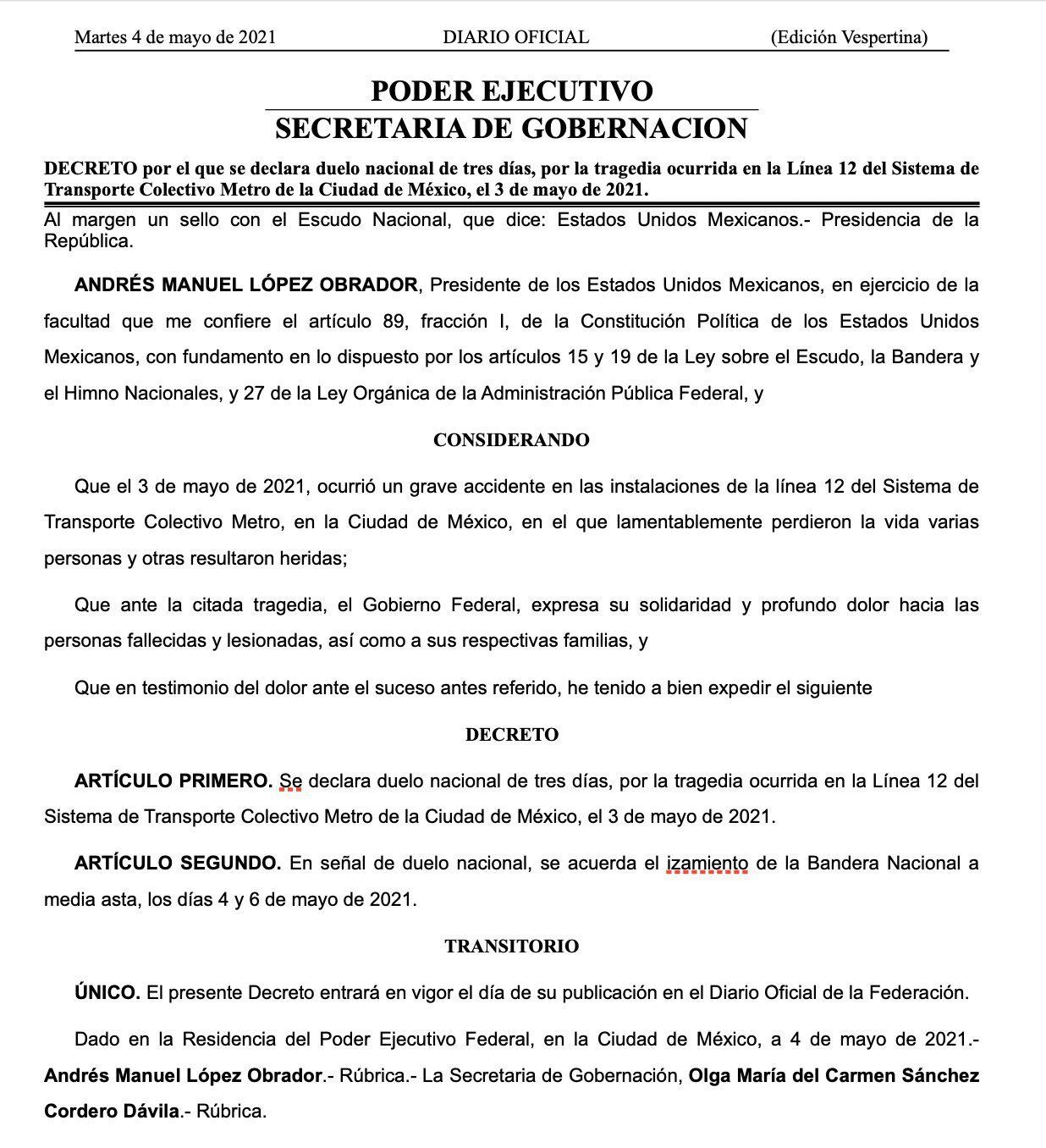 Comunicado Gobernación