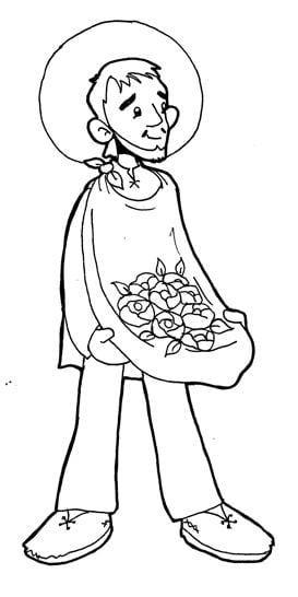 Dibujos de San Juan Diego para colorear el 9 de diciembre