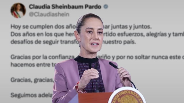 Sheinbaum celebra 2 años como presidenta de México