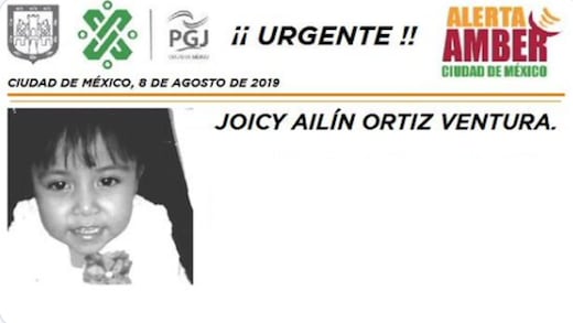 Buscan a Joicy con Alerta Amber; desapareció el 7 de agosto en Iztapalapa
