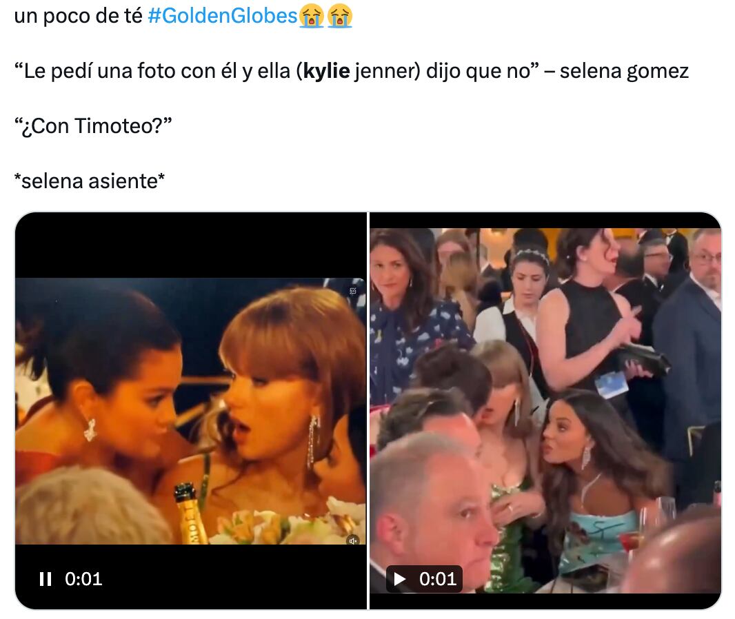 Memes del chisme que Selena Gómez le contó a Taylor Swift sobre Kylie Jenner y Timothée Chalamet