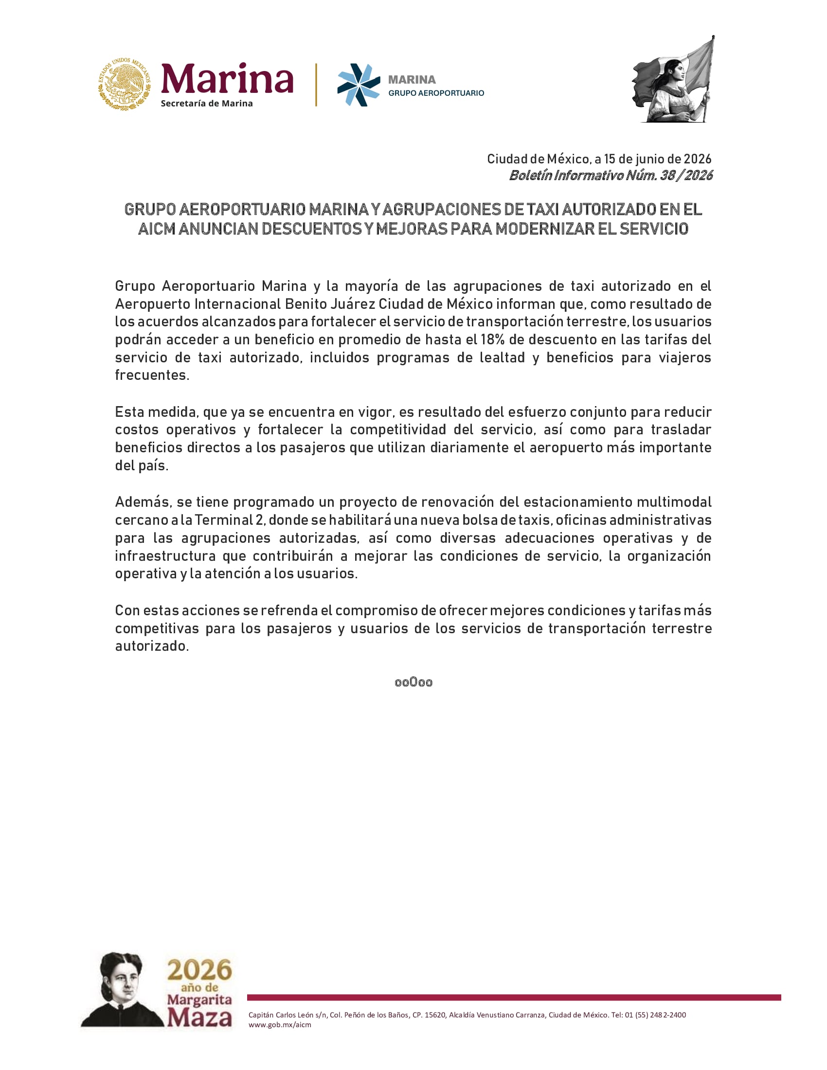 AICM tendrán descuentos de hasta 18% en taxis autorizados