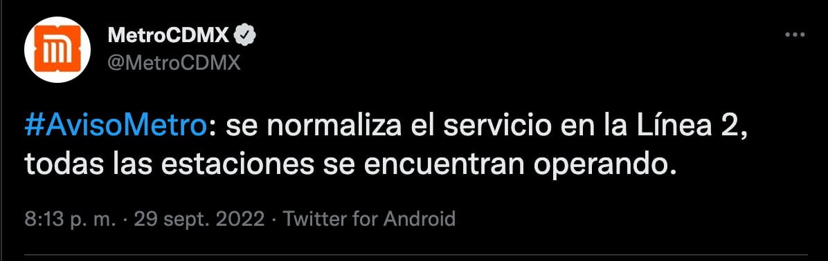 ¿Qué pasó en la Línea 2 del Metro? No hubo servicio hacia Taxqueña