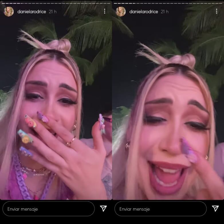 Daniela Rodrice llora en fiesta de Kimberly Loaiza.