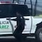 “Y se marchó”: Policías dejan ir su patrulla durante una pelea en vía pública en Juárez, Nuevo León