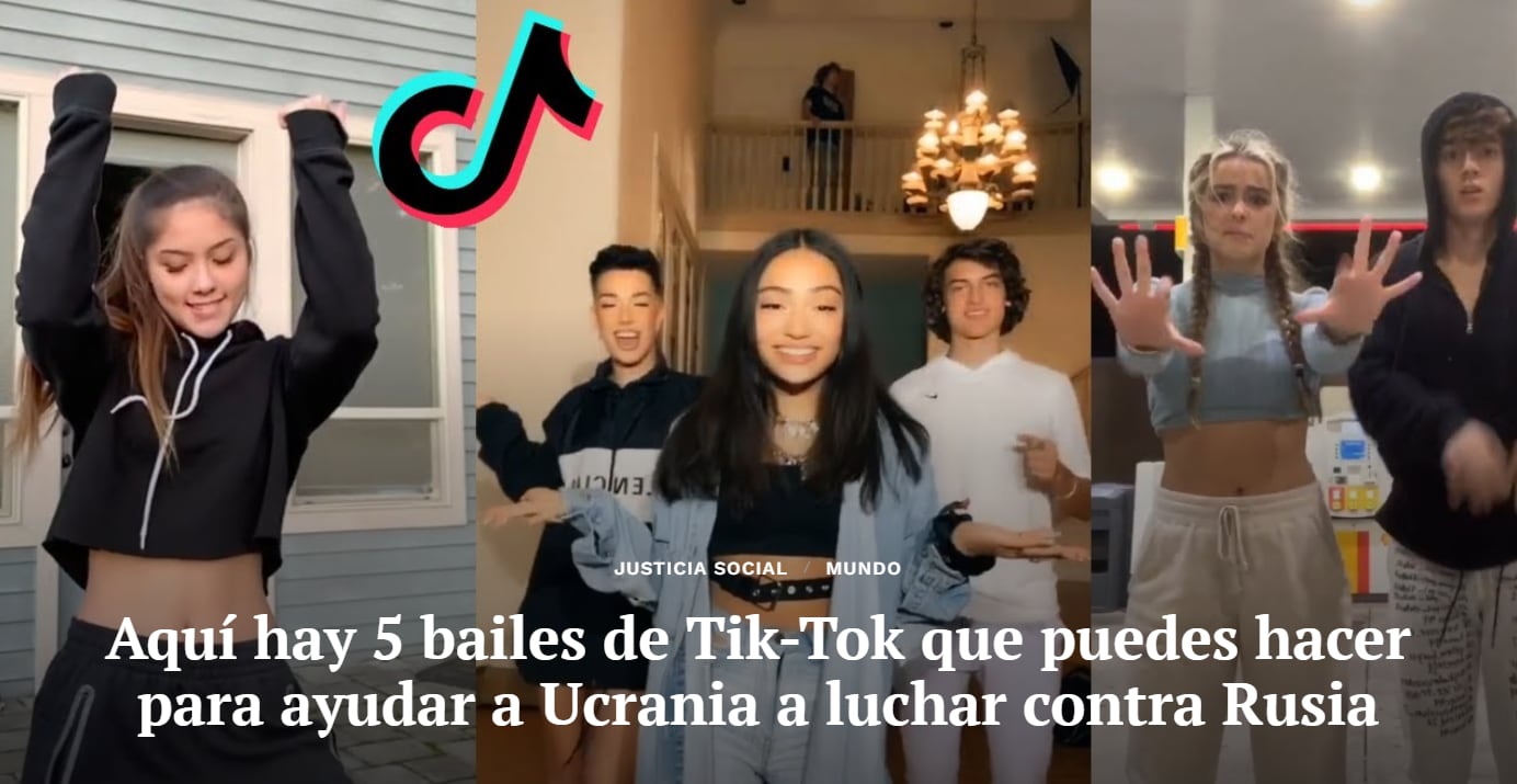 Bailes de TikTok para ayudar a Ucrania