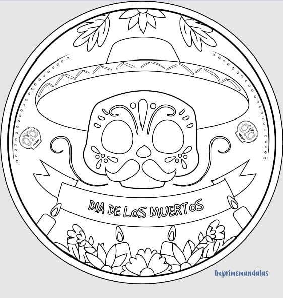 Mandalas Día de Muertos 2024