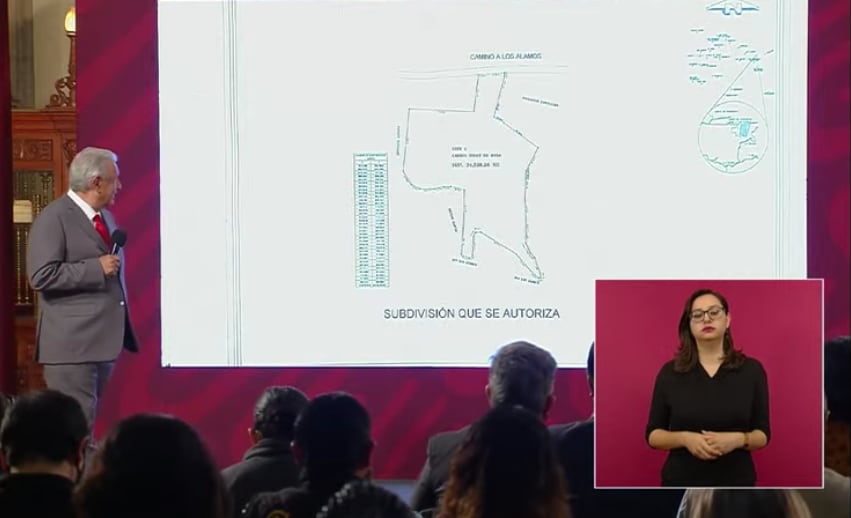 Croquis del terreno de Loret en Valle de Bravo