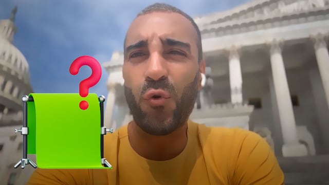 ¿Simón Levy usó una pantalla verde?