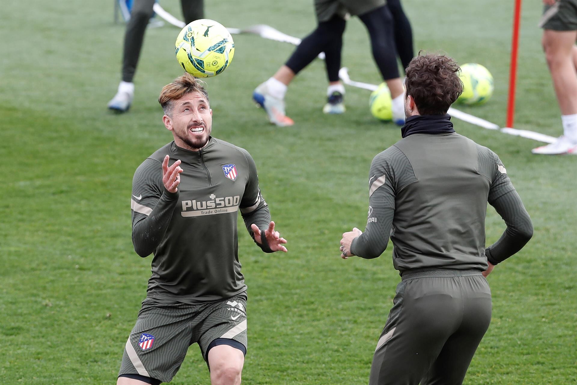 Héctor Herrera en un entrenamiento del Atlético de Madrid
