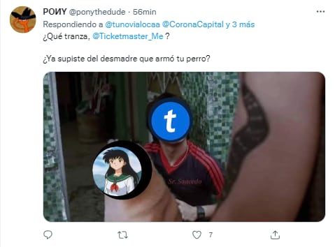 Meme por revendedora de boletos para el Corona Capital 2022