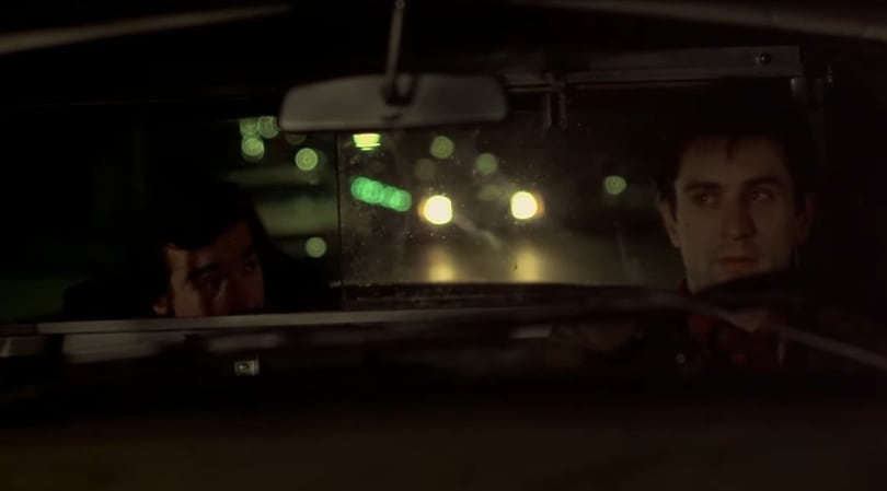 Martin Scorsese y Robert De Niro en Taxi Driver