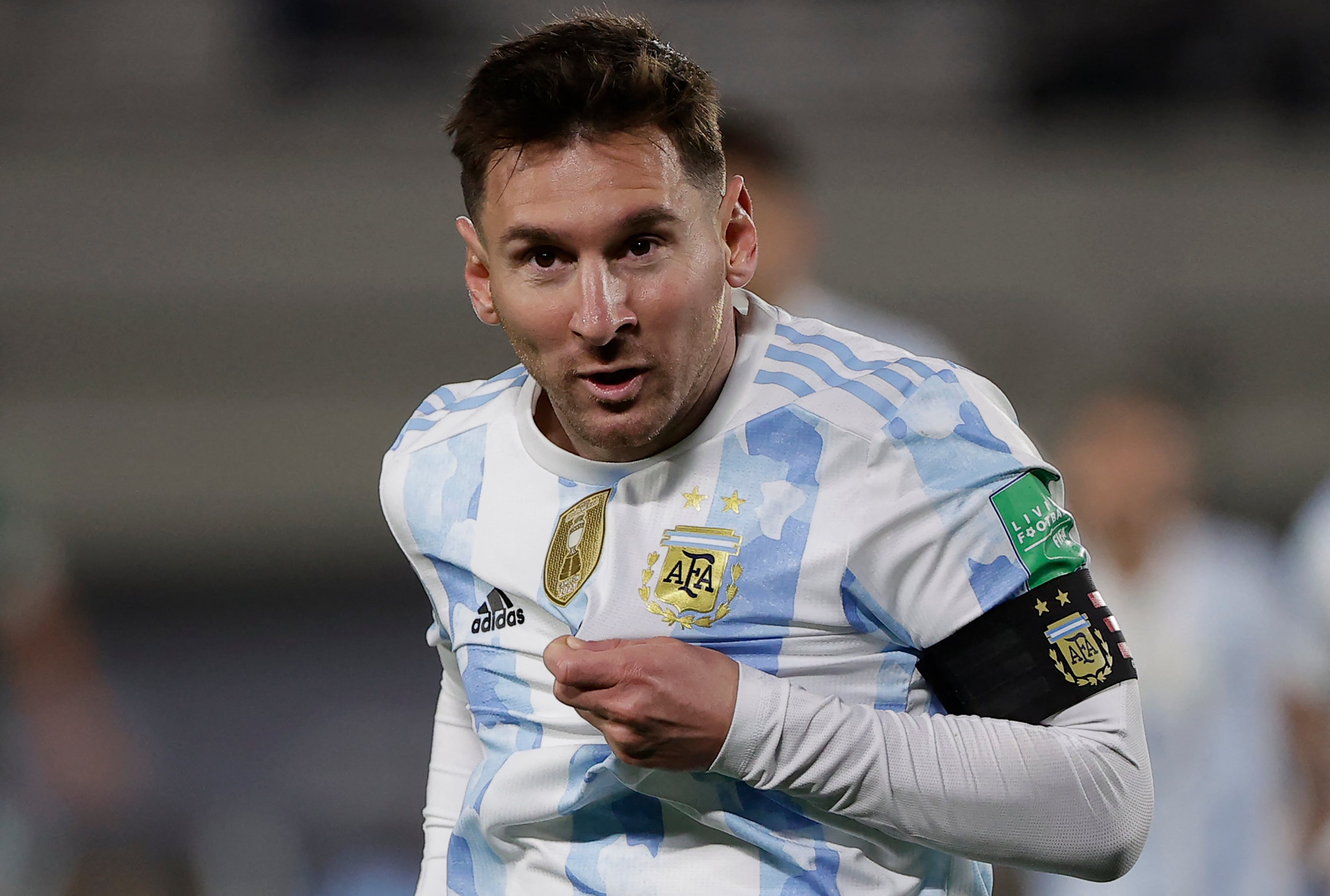 Lionel Messi celebró de gran forma su gol 77 con Argentina
