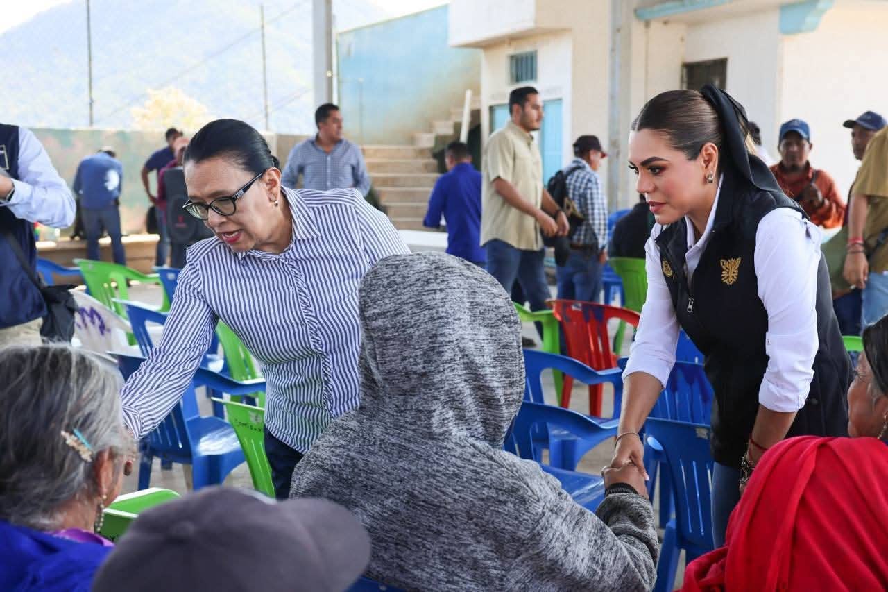Evelyn Salgado refuerza estrategia de paz en comunidades indígenas de Chilapa.