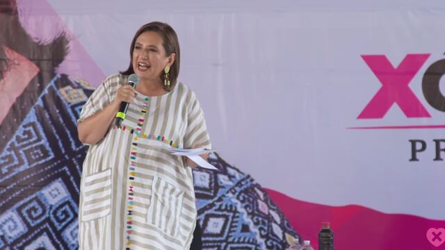 Xóchitl Gálvez en campaña presidencial en Quintana Roo