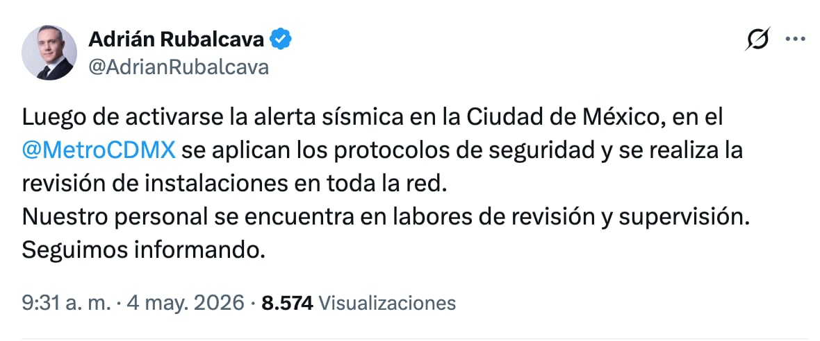 Pronunciamientos ante el sismo de 5.6 este 4 de mayo