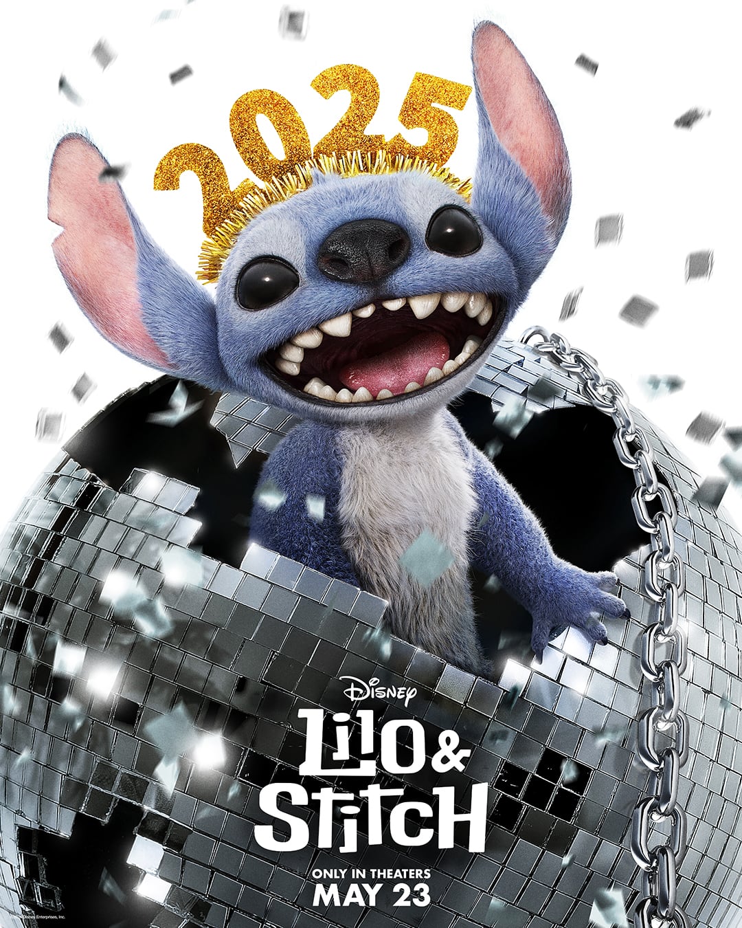 Nuevo póster de Stitch live action celebrando el Año Nuevo 2025