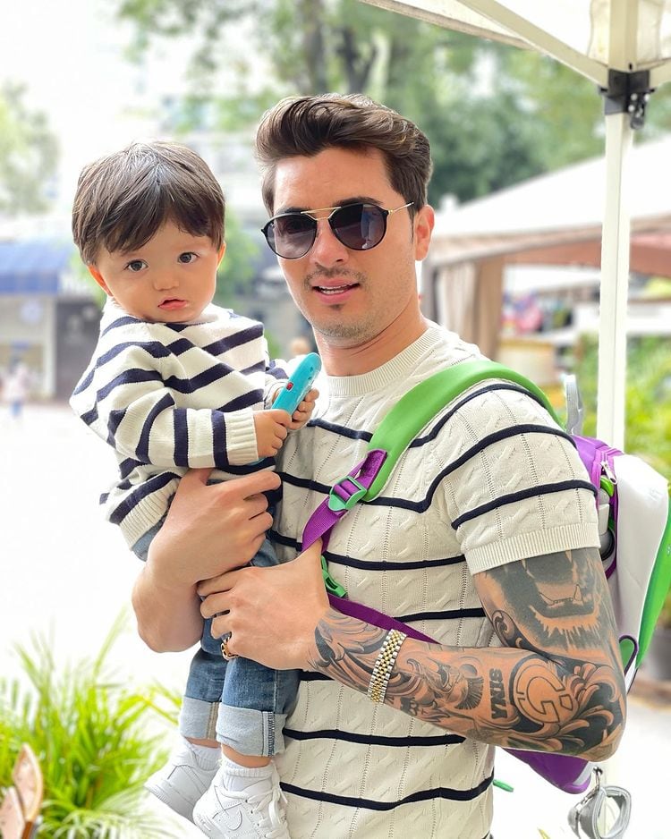 Christian Estrada y el hijo que tiene con Ferka, Leonel.