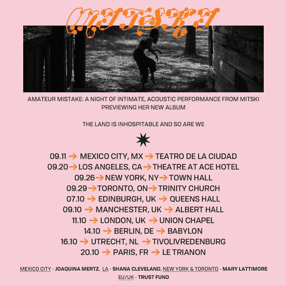Mitski anuncia concierto acústico e íntimo en el Teatro de la Ciudad ‘Esperanza Iris´