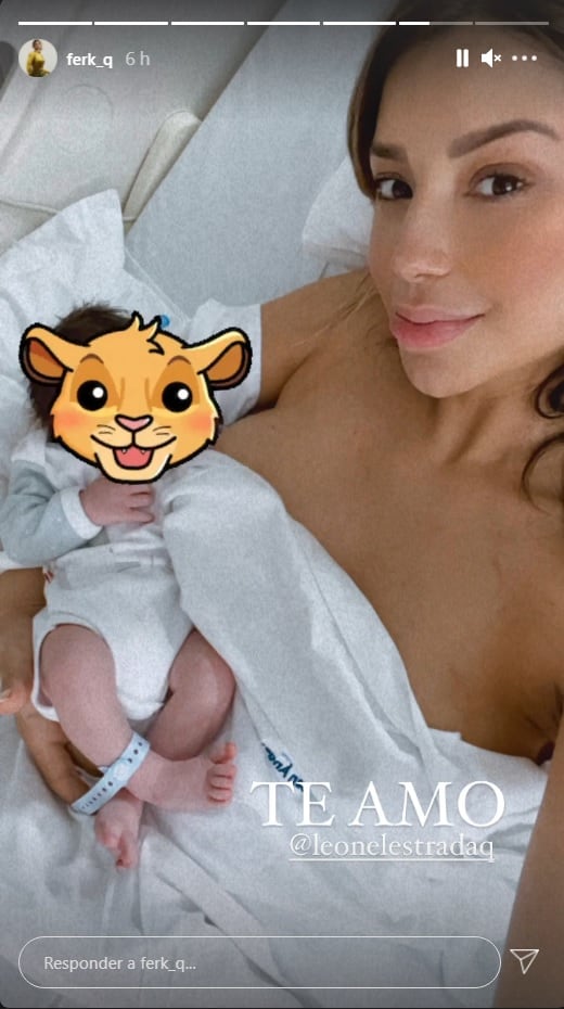 Ferka da la bienvenida a su hijo