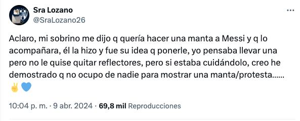 Señora Lozano tuit