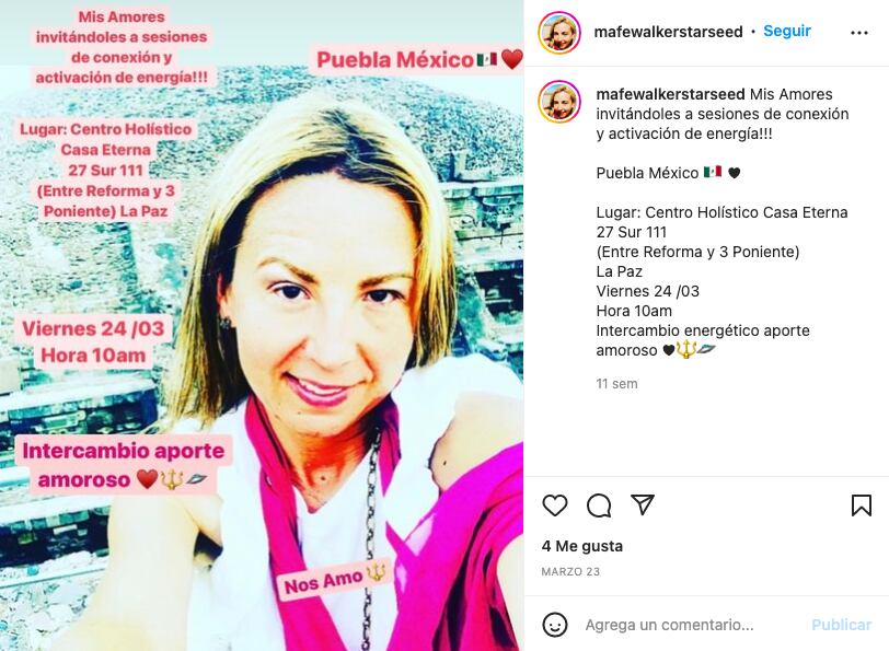 Mafe Walker en Instagram