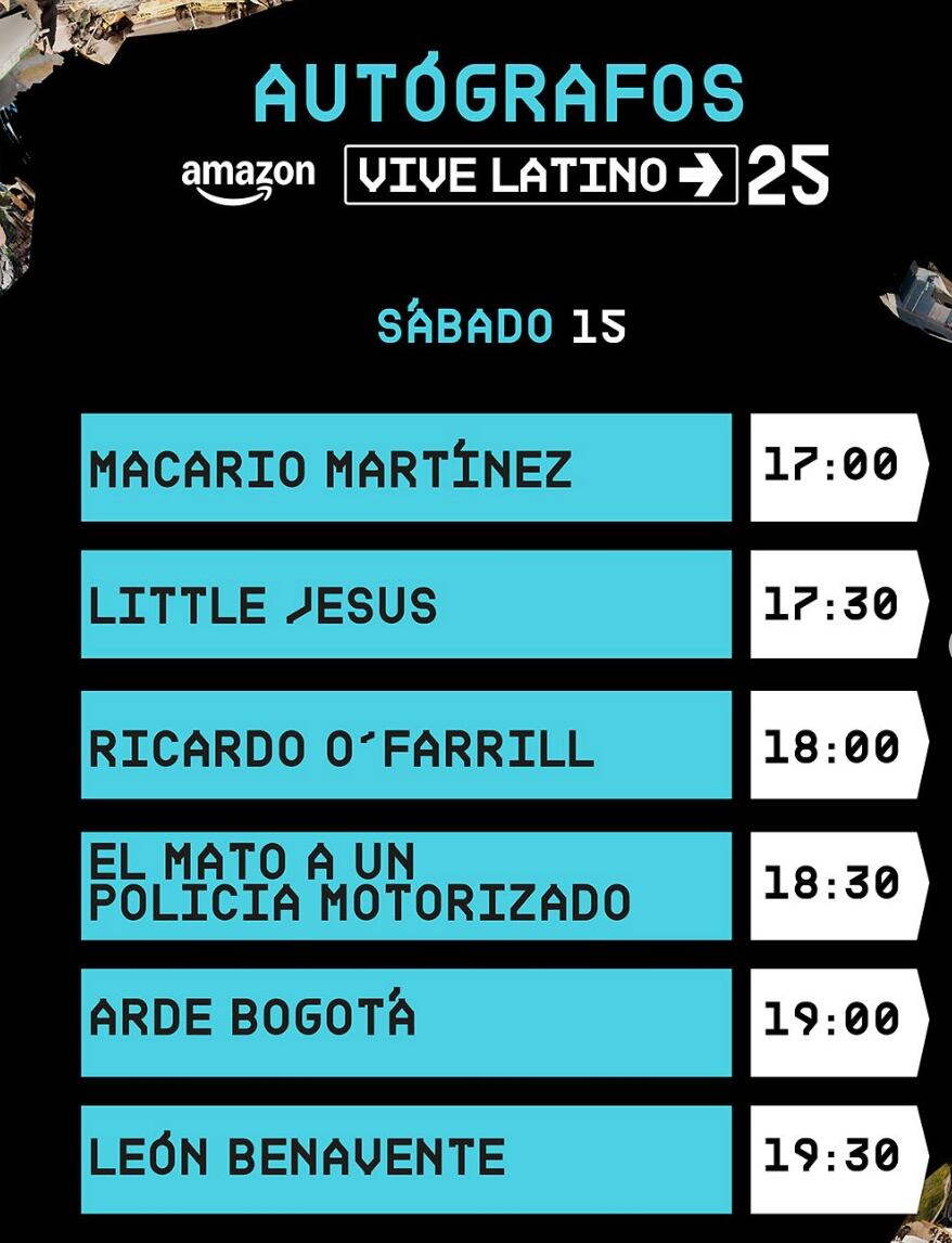 Autógrafos del Vive Latino 2025