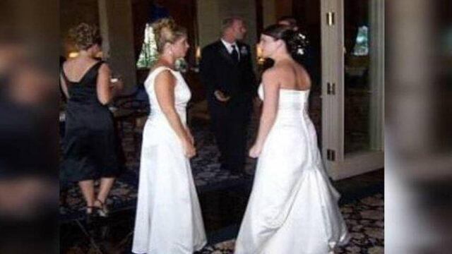 Amy Penzza y su suegra el día de la boda.