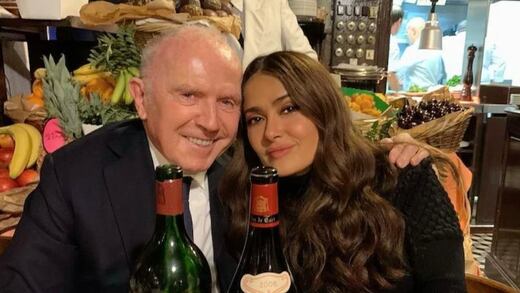 Salma Hayek se lleva muy bien con su suegro François Pinault y este mensaje lo demuestra