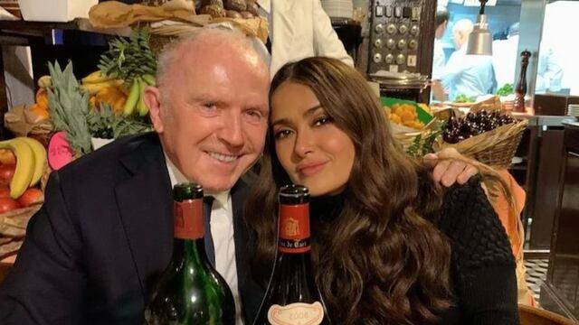 Salma Hayek y su suegro, François Pinault