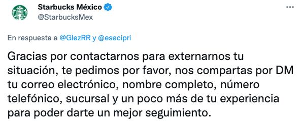 Starbucks responde a queja sobre indigente