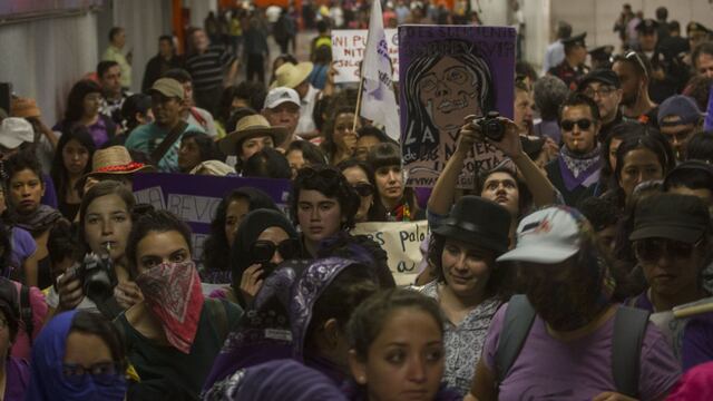 Protesta de mujeres en la CDMX.