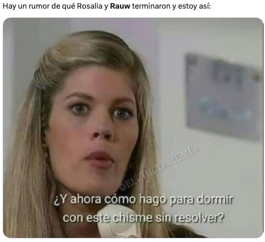 Memes lloran la ruptura de Rosalía y Rauw Alejandro