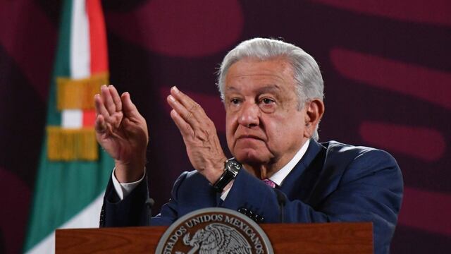 Andrés Manuel López Obrador, presidente de México, durante su intervención en la conferencia matutina realizada en Palacio Nacional