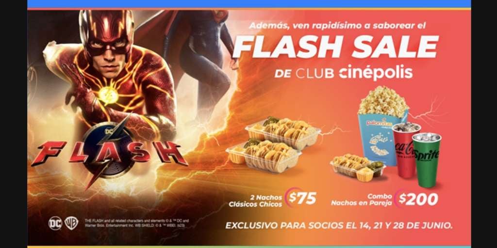 Promoción de Cinépolis para la película de The Flash