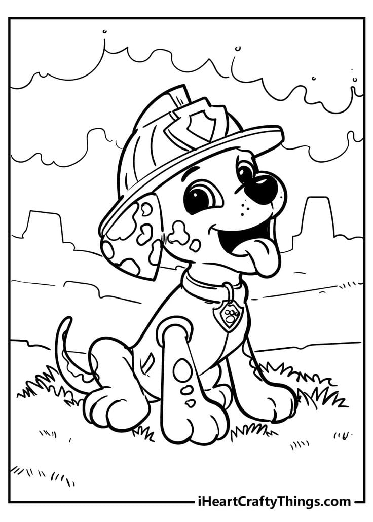 Dibujos de Paw Patrol en un día soleado de primavera