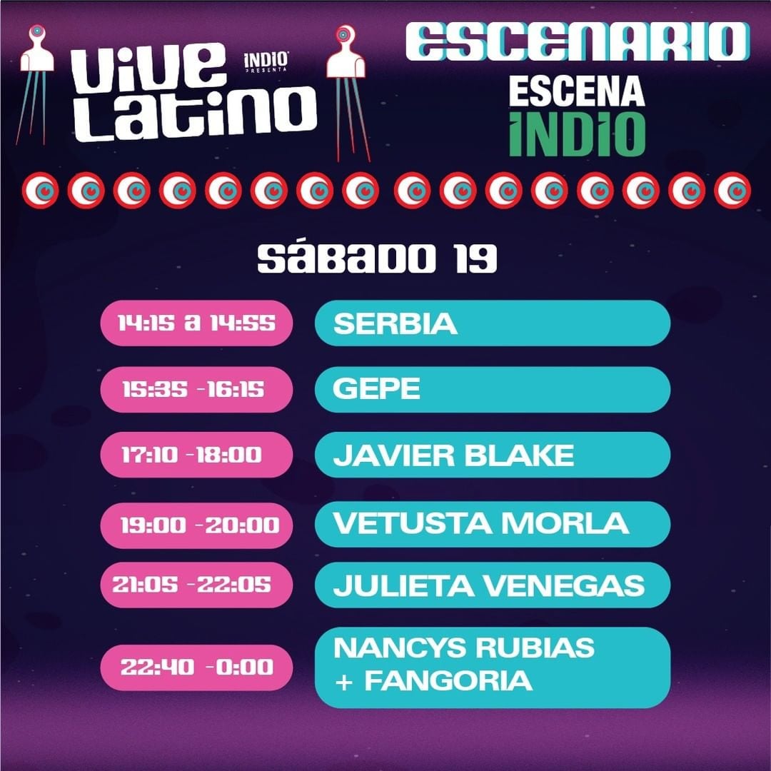 Horario Vive Latino 2022, sábado